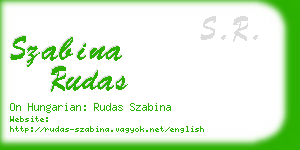 szabina rudas business card